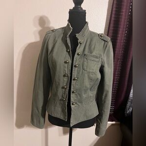 Apt. 9 Khaki Utility Jacket with Button Accents